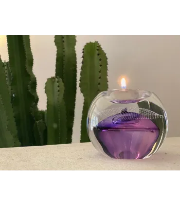 Glazen Premium Kaarsenhouder Tealight Lila