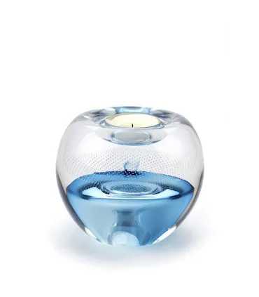 Glazen Premium Kaarsenhouder Tealight Tiffany Blauw