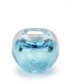 Glazen Premium Kaarsenhouder Tealight Krakele Tiffany Blauw