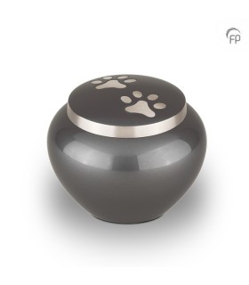 Medium Metalen Dierenurn Pootjes Antraciet Zilverkleur