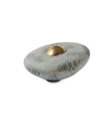 Keramische Balance Urn 'Disk Groot' Oceaan Blauw