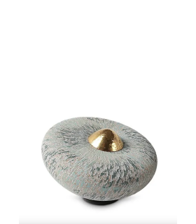 Keramische Balance Urn 'Disk Klein' Oceaan Blauw