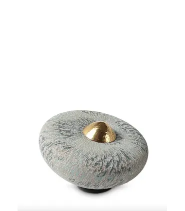 Keramische Balance Urn 'Disk Klein' Oceaan Blauw