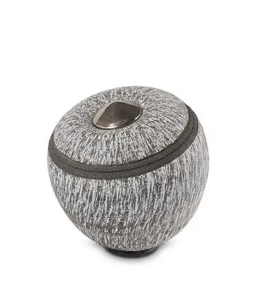 Keramische Balance Urn 'Cone Groot' Carbon Grijs