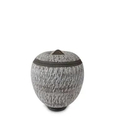 Keramische Balance Urn 'Cone Groot' Carbon Grijs