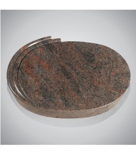 Grafsteen ovaal met waaier