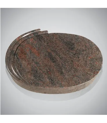 Grafsteen ovaal met waaier