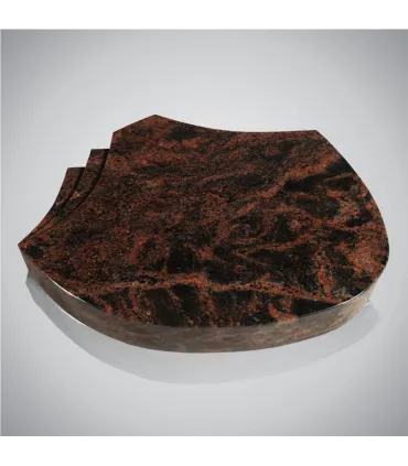 Grafsteen waaier met ronding