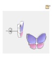 Oorbellen 'Butterfly' Paars/Roze