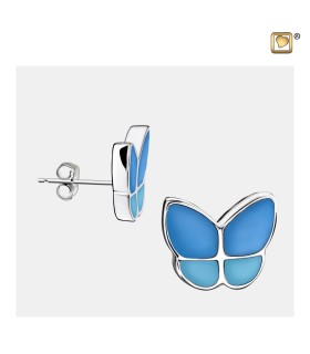 Oorbellen 'Butterfly' Blauw