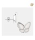 Oorbellen 'Butterfly' Wit