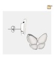 Oorbellen 'Butterfly' Wit