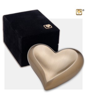 Kleine Messing Hart Urn Double Gold