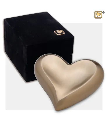 Kleine Messing Hart Urn Double Gold