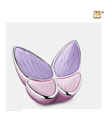 Middel Messing Urn roze 'Butterfly'