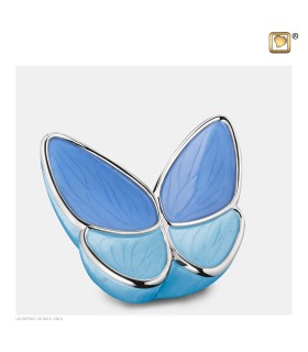 Middel Messing Urn blauw 'Butterfly'