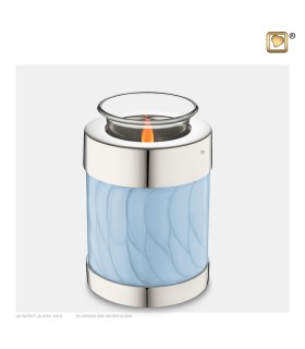 Kleine Messing Kaarsenhouder Blauw LoveUrn