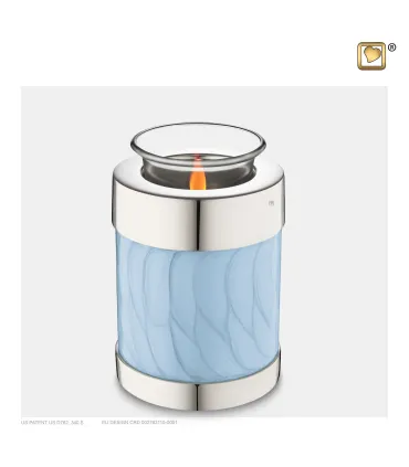 Kleine Messing Kaarsenhouder Blauw LoveUrn