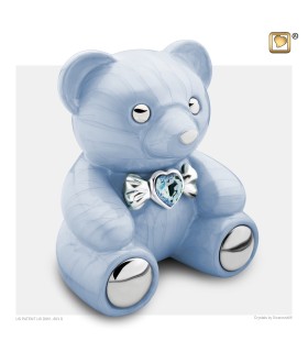 Messing Urn blauw 'Cuddle Bear'