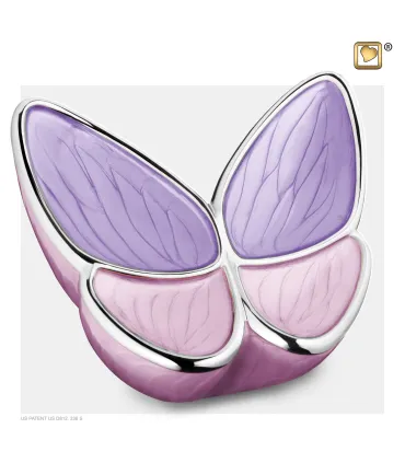 Grote Messing Urn roze 'Butterfly'