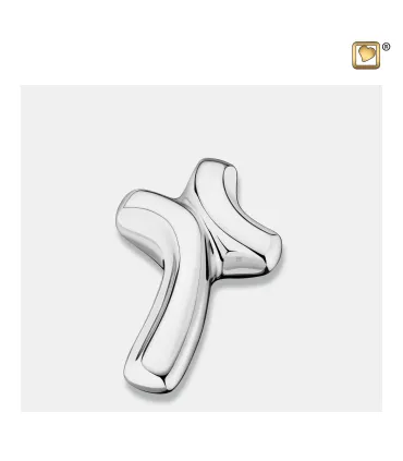 Messing Mini Urn LoveCross Zilverkleur Mat