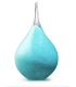 Glazen Memorie Urn Druppel Small Turquoise