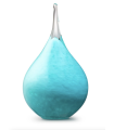Glazen Memorie Urn Druppel Small Turquoise