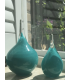 Glazen Memorie Urn Druppel Small Turquoise