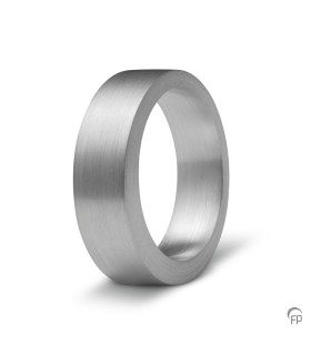 Zilveren Ring: Mat (6 mm breed)