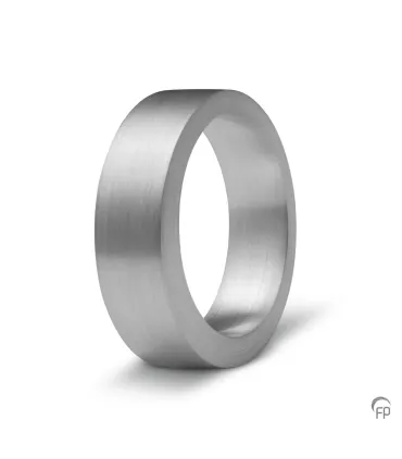 Zilveren Ring: Mat (6 mm breed)