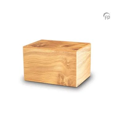 Grote MDF Houten Urn Lichtbruin