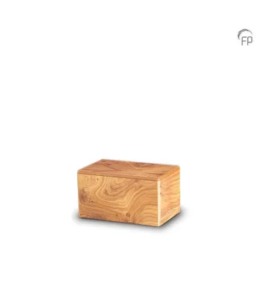 Mini MDF Houten Urn Lichtbruin