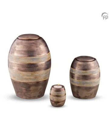 Middelgrote Keramische Urn Pottery Bonny Metallic 2