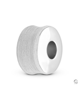 Zilveren Memorial Bead Asbedel Elips