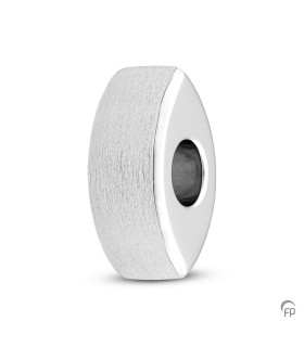 Zilveren Memorial Bead Asbedel Ovaal