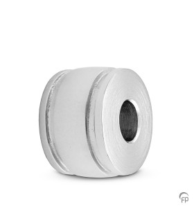 Zilveren Memorial Bead Asbedel Twee Strengen