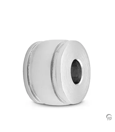 Zilveren Memorial Bead Asbedel Twee Strengen