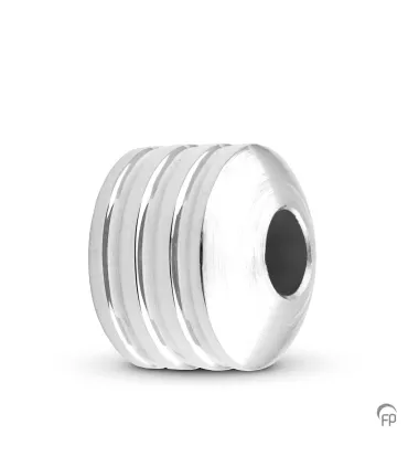 Zilveren Memorial Bead Asbedel Drie Strengen