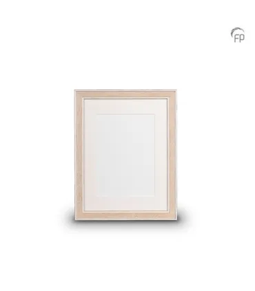 Medium Houten Fotolijst Lichtbruin/Wit (18x24cm)
