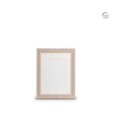 Kleine Houten Fotolijst Lichtbruin/Wit (15x20cm)