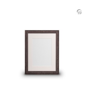 Medium Houten Fotolijst Donkerbruin/Grijs (18x24cm)