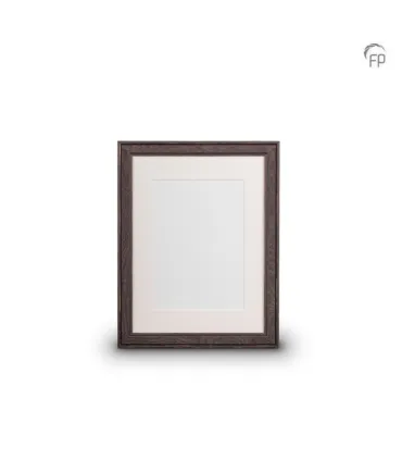 Medium Houten Fotolijst Donkerbruin/Grijs (18x24cm)