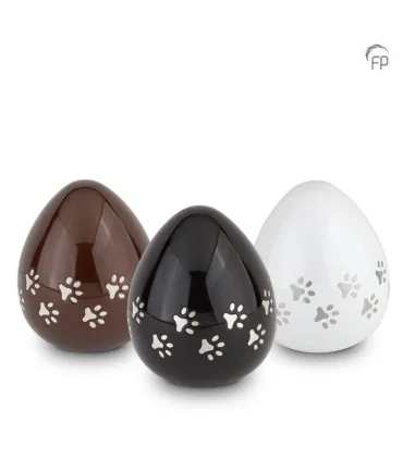 Metalen Dierenurn 'Coco Pootafdrukjes' Bruin