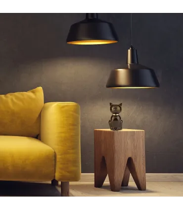 Metalen Dierenurn Nuna Kat Bruin met Steentje