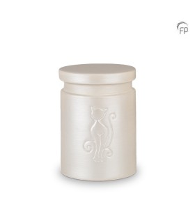 Biologische Dierenurn Wit 'Katje'