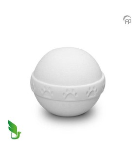 Biologische Dierenurn Zout Wit Pootafdrukjes 'Nu'