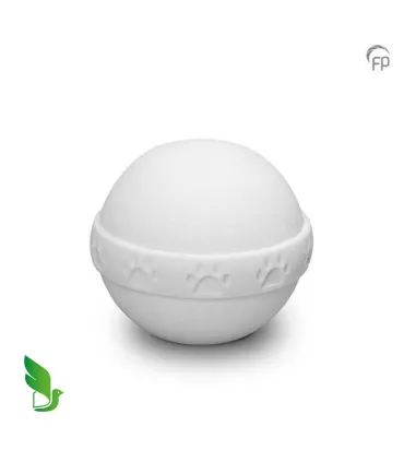 Biologische Dierenurn Zout Wit Pootafdrukjes 'Nu'