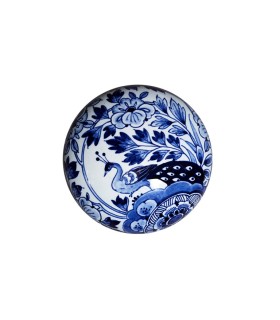 Handgeschilderde Memento Blue Pebble Bird in Paradise