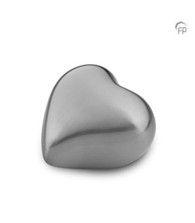 Metalen Mini Hart Urn Zilverkleur Mat Odyssee
