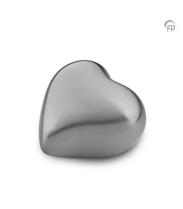 Metalen Mini Hart Urn Zilverkleur Mat Odyssee